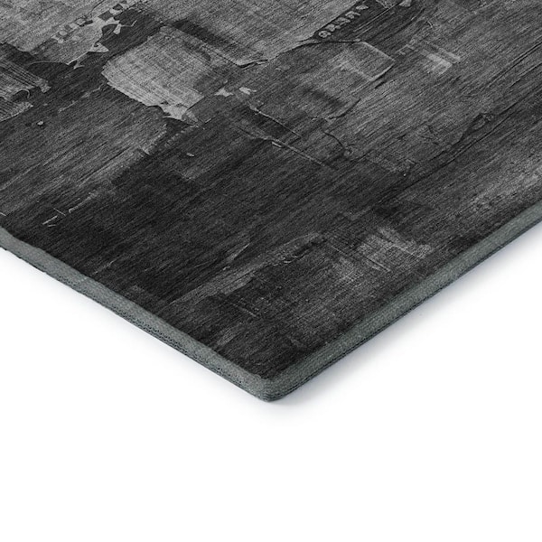 Mayfield Premium Machine Washable Abstract AMF1473 Gray 5 ft. x 7 ft. 6 in. Area Rug