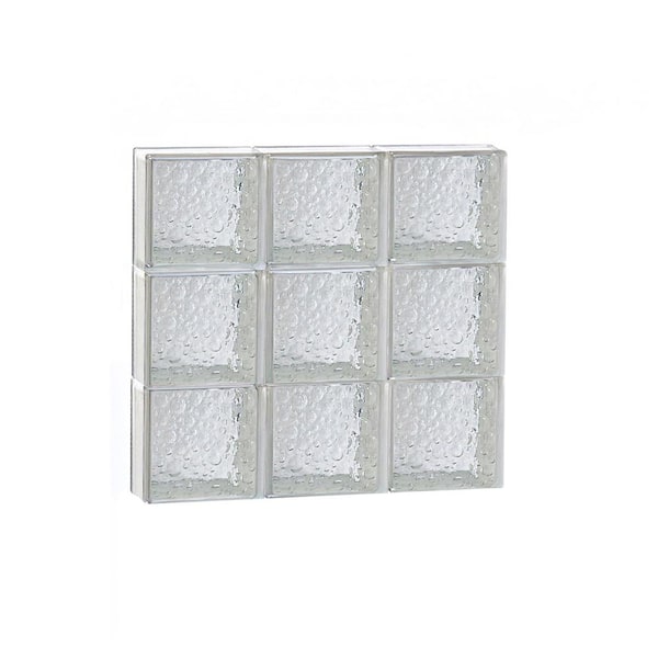 22.5 in. x 22.5 in. x 3.125 in. Metric Series Savona Pattern Frameless Non-Vented Glass Block Window
