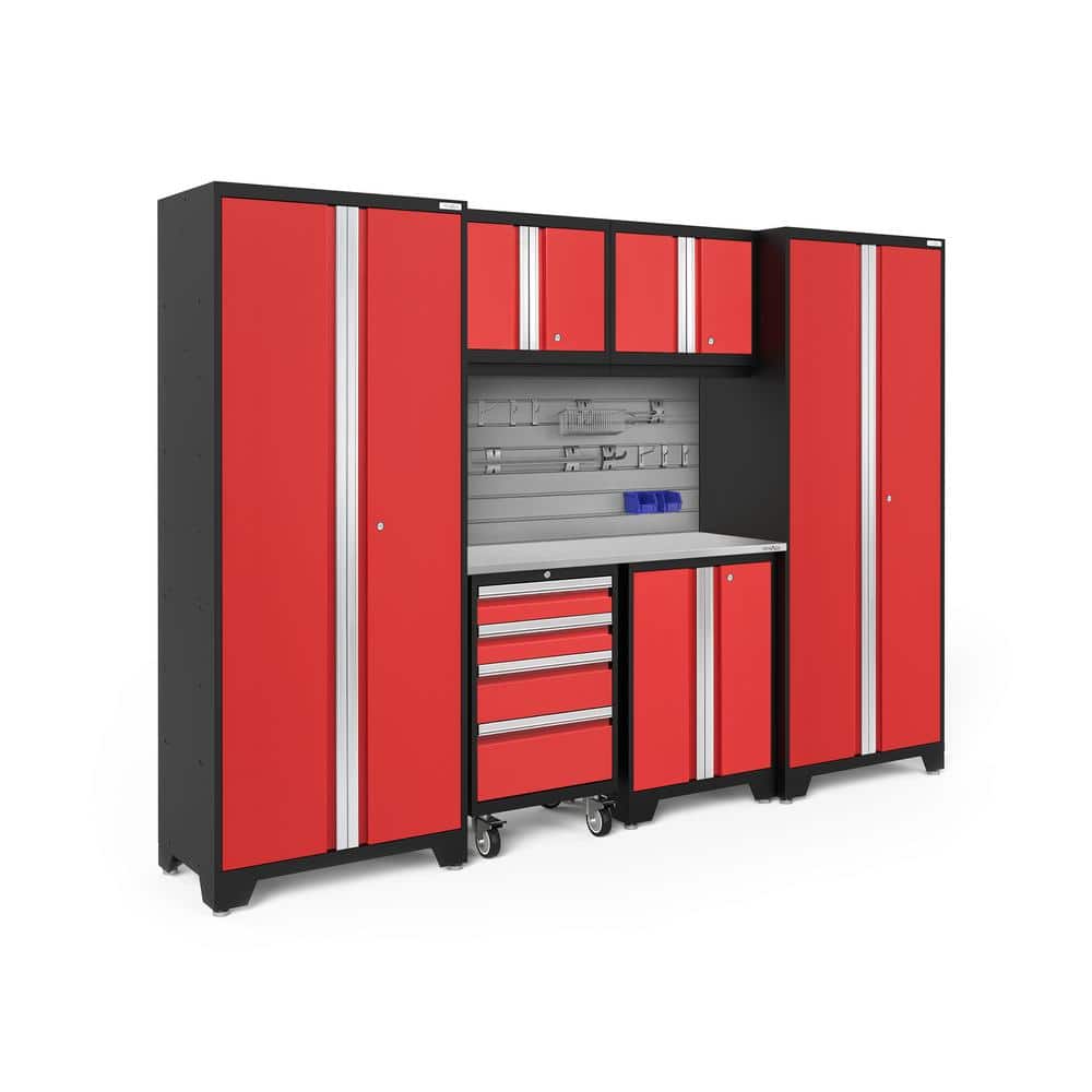 Bold Series 7-Piece 24-Gauge Steel Garage Storage System in Red (108 in. W x 76.75 in. H x 18 in. D) price history on PriceWatchPro