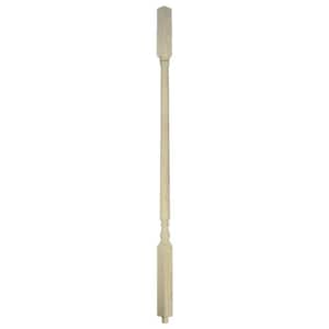 Stair Parts 41 in. x 1-1/4 in. 5141 Unfinished Poplar Square Top Wood Baluster for Stair Remodel