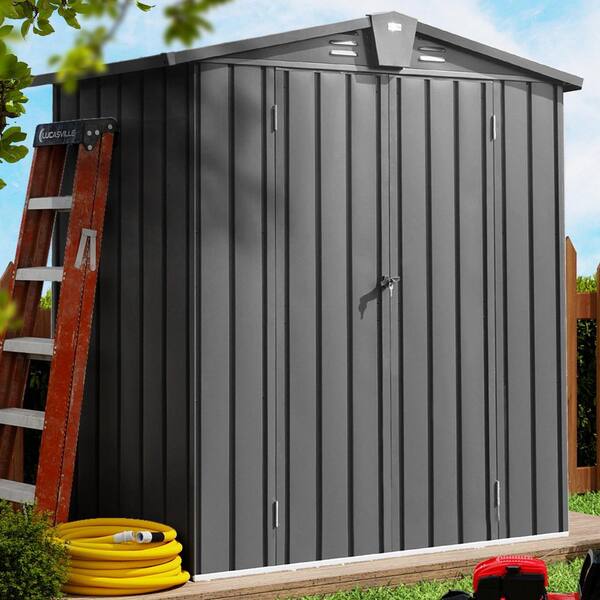 ToolCat 5.7 ft. W x 3 ft. D Metal Outdoor Storage Shed Garden Tool