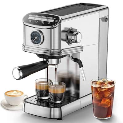 2-in-1 15 Cup Green Drip Coffee Maker with Built-In Grinder, Travel Mug and Stainless Steel Filter