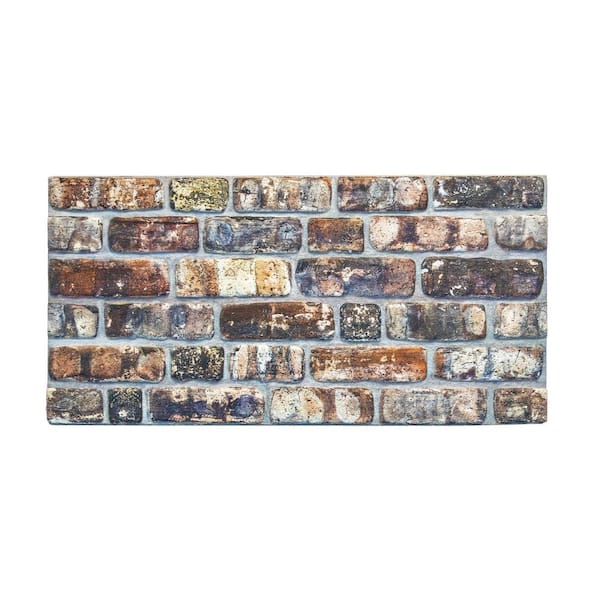Dundee Deco 4/5 in. x 3-1/4 ft. x 1-3/5 ft. Multi-Colored Faux Brick Styrofoam 3D Decorative Wall Paneling 5-Pack