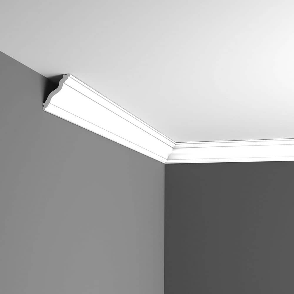 Primed White Polystyrene Crown Moulding Set of 3