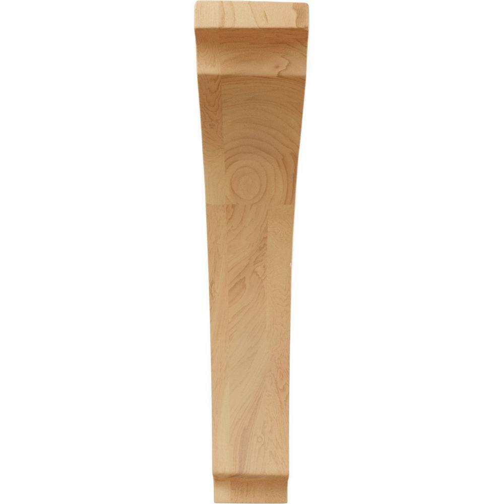 Small Red Oak Wood Corbel Bracket, 1.75" x 6.5" x 9"