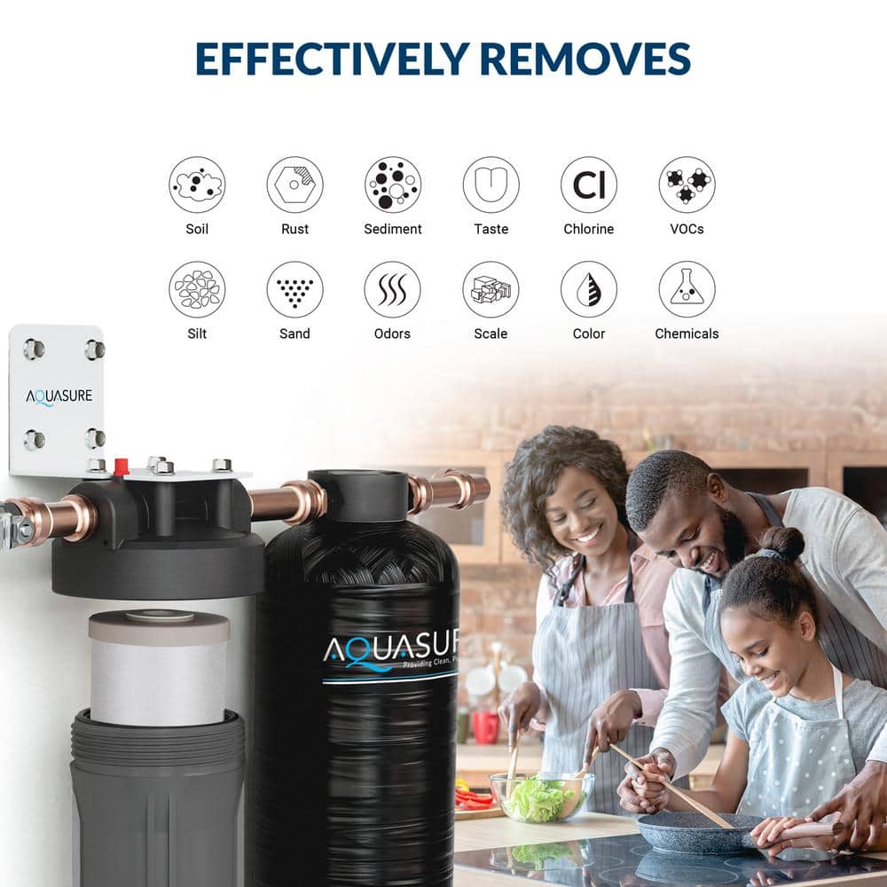 Serene Lite Black Whole House Water Filtration System