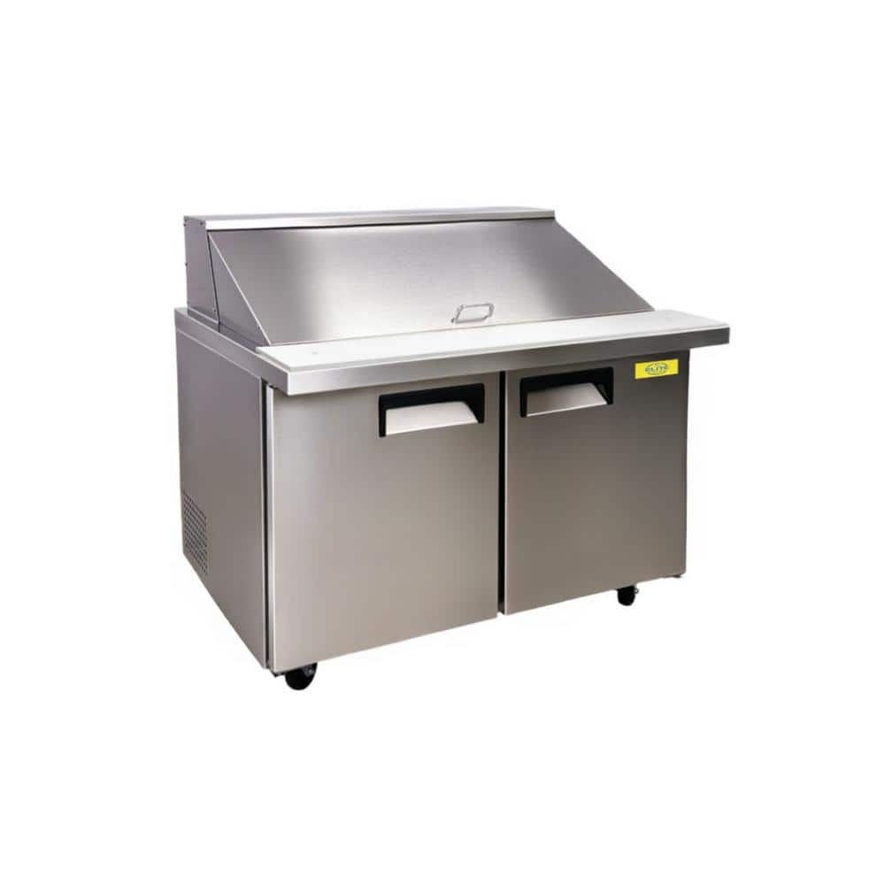 47 in. W 9.5 cu. ft. Commercial Sandwich Prep Table Top mega ELC2M in Stainless Steel