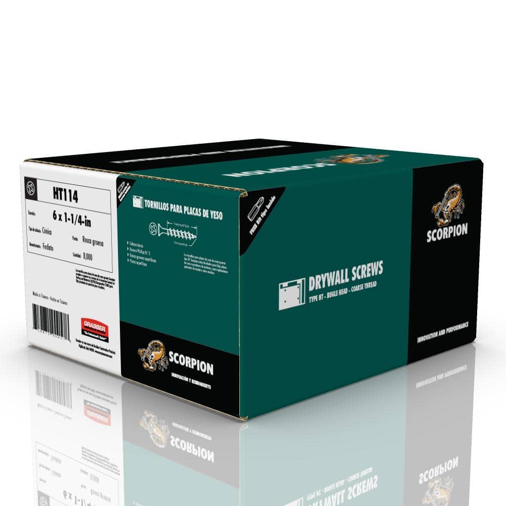 6 in. x 1-1/4 in. Phillips Drive Bugle Head Fine Thread Fine Bulk