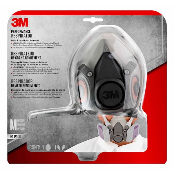 3M P100 Mold and Lead Paint Removal Reusable Respirator, Size Medium