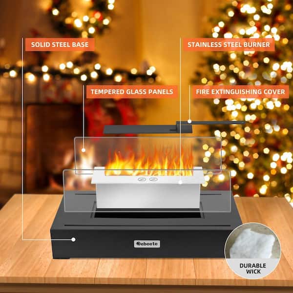 HOTEBIKE 13.7 in. x 5.5 in. Bio-Ethanol Ventless Fireplace in