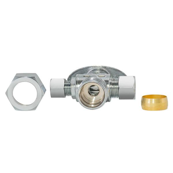 thumbnail image 2 of EFIELD 5/8" OD X 3/8" OD X 3/8" OD Brass Dual Stop Valve – 1/4 Turn Right Angle 2 of 6