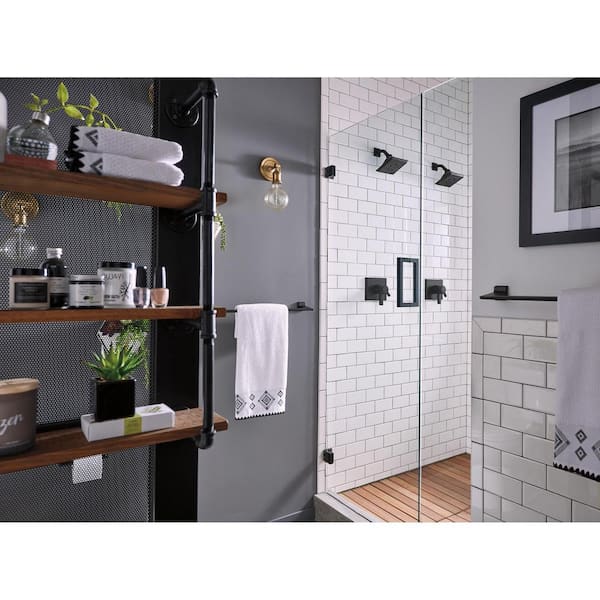 Pivotal 24 in. Wall Mount Towel Bar Bath Hardware Accessory in Matte Black