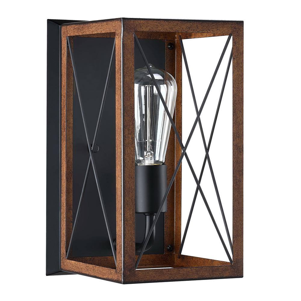 Hola 1-Light Brown Indoor Wall Sconce Light price history on PriceWatchPro