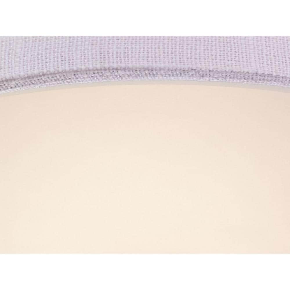 Graphite and White 16" Flush Mount Ceiling Light with Etched Glass
