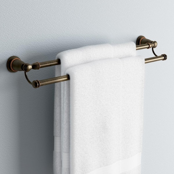Banbury 24 in. Double Towel Bar in Mediterranean Bronze