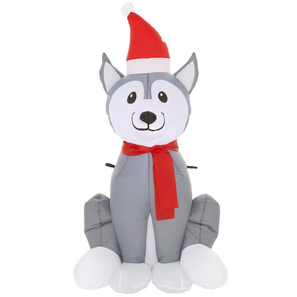 inflatable husky christmas decoration