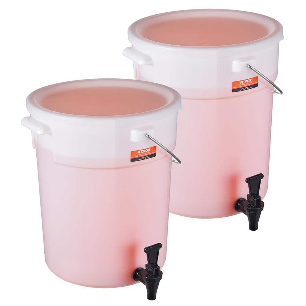Beverage Dispenser 5 Gal. Drink Dispensers Plastic Juice Dispenser with Spigot Lid Iced Tea Water Dispenser (2-Pack) price history on PriceWatchPro