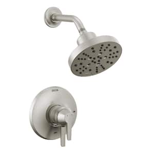 Galeon 1-Handle Wall-Mount Shower Trim Kit in Lumicoat Stainless with H2Okinetic (Valve Not Included)