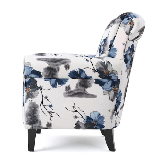 Noble House Roseville Floral Print Club Chair 83921 The Home Depot