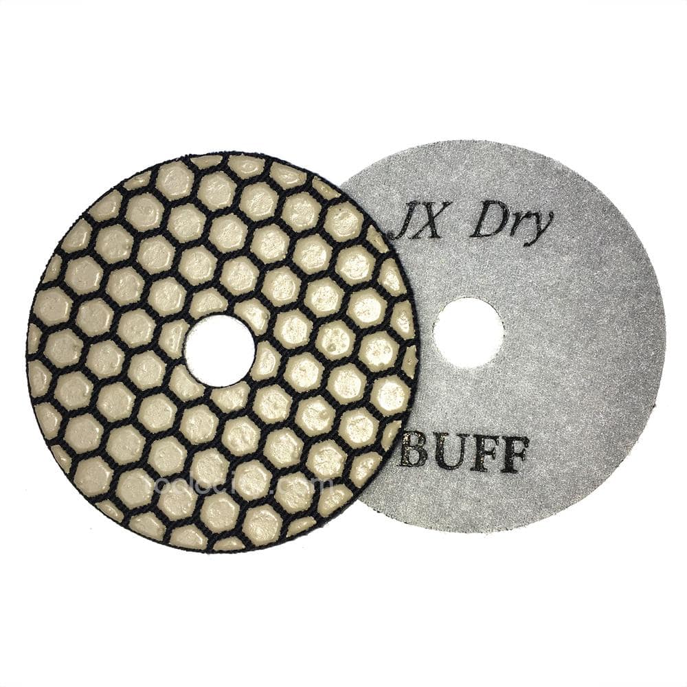 4 in. Dry Diamond Polishing Pads/Discs in White Buff