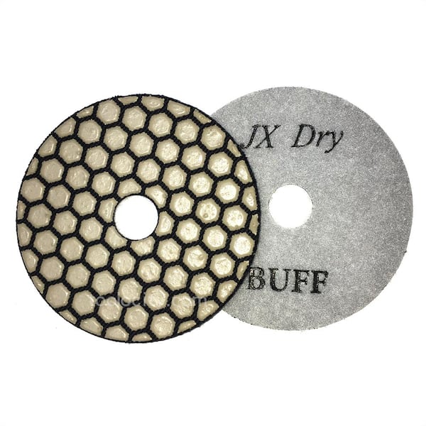 4" Premium Dry Diamond Polishing Pad White Buff 