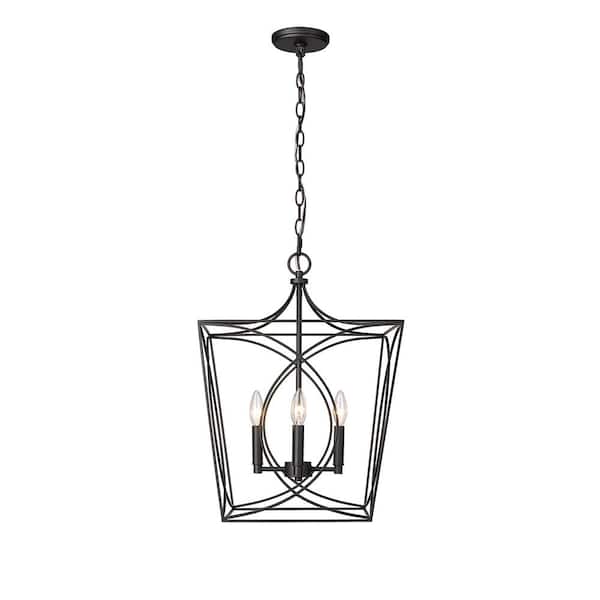 Millennium Lighting Tracy 15.87 in. 4-Light Matte Black Indoor Pendant Light