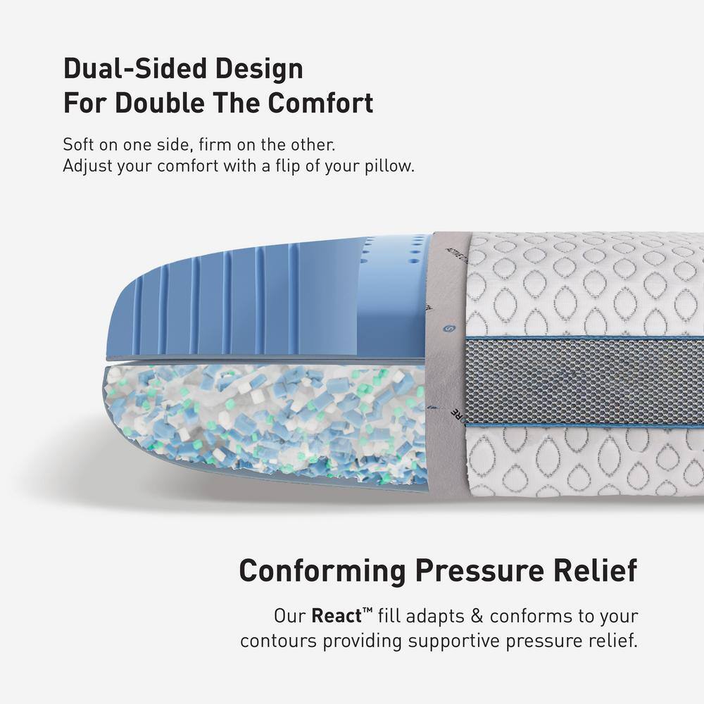 Frost 1.0 White and Gray Cooling Performance Pillow