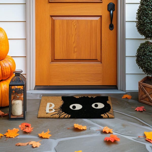 Boo Cats 18 in. x 30 in. Halloween Coir Outdoor Mat