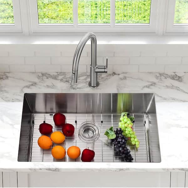 36 in. Undermount Single Bowl 18 Gauge Stainless Steel Kitchen