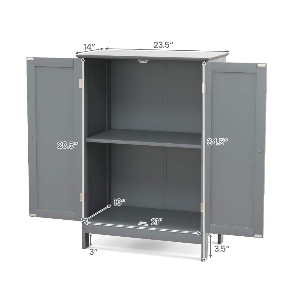 2-Door Freestanding Bathroom Cabinet with Shelf price history on PriceWatchPro