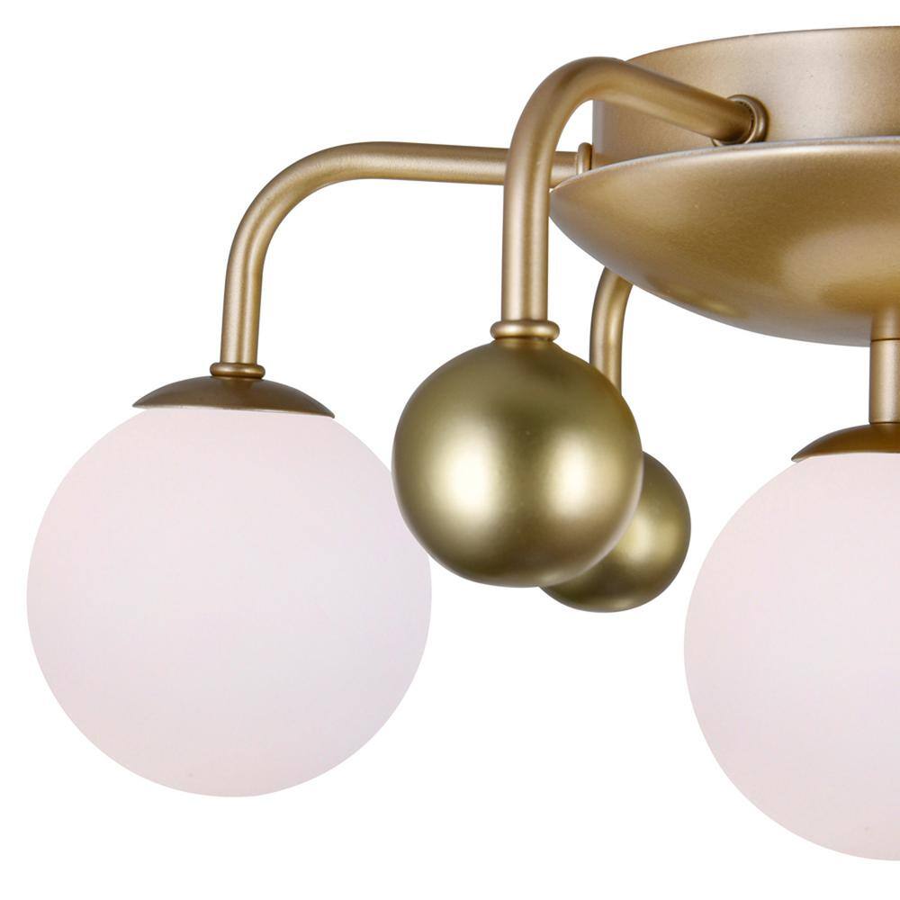 Element 16" Sun Gold Glass Sphere LED Flush Mount Light