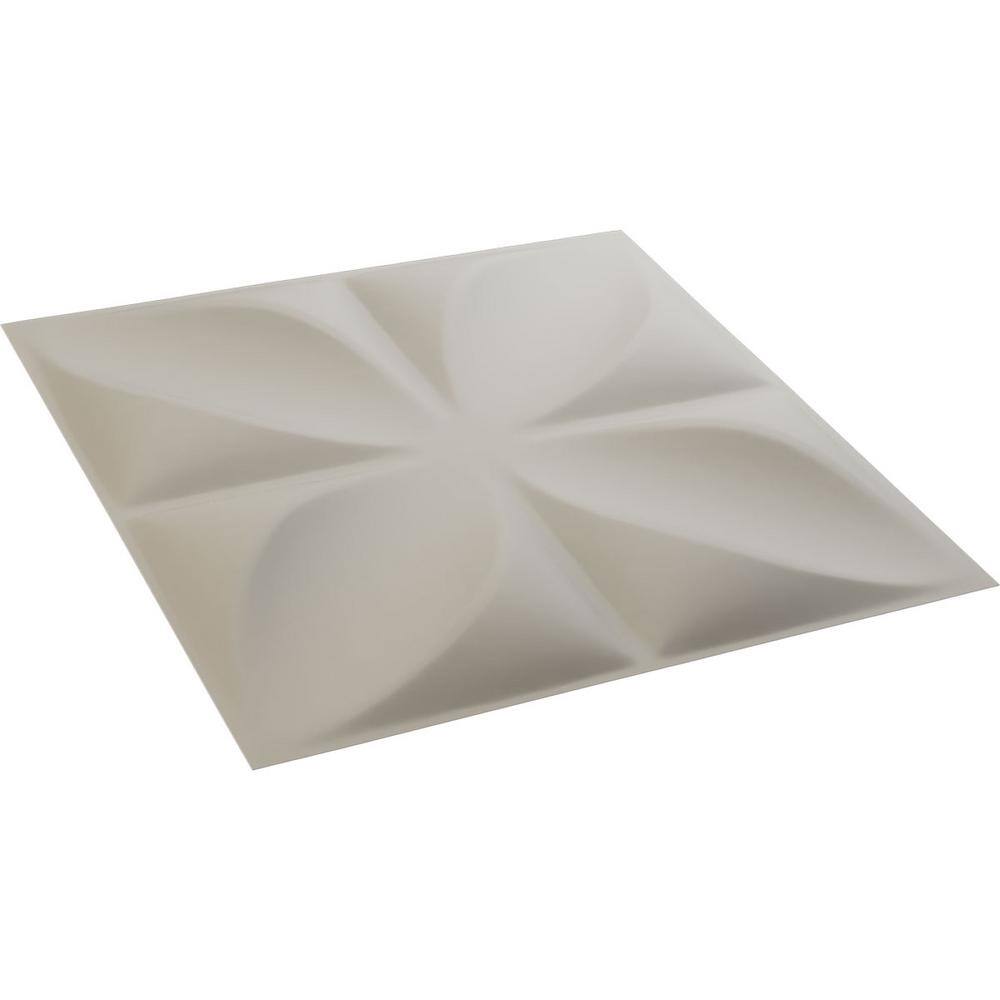 Helene White Textured 3D PVC Wall Panel 11 7/8" x 11 7/8"