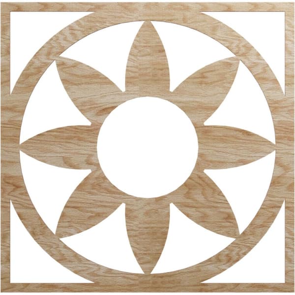 Ekena Millwork 34 in. x 11.75 in. x 0.25 in. Wood Medallion