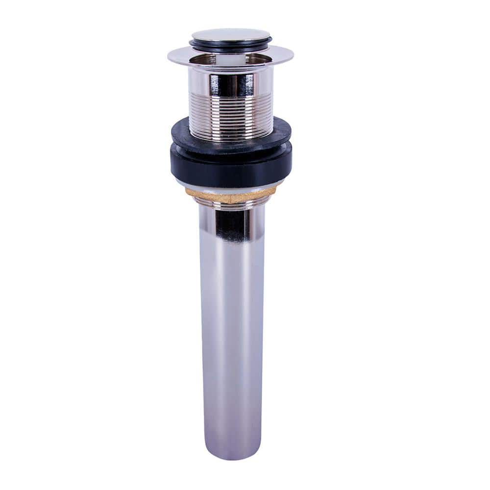1-5/8 in. Bathroom Faucet Universal One Touch Vessel Vanity Sink Pop Up Drain Stopper Without Overflow, Polished Nickel price history on PriceWatchPro