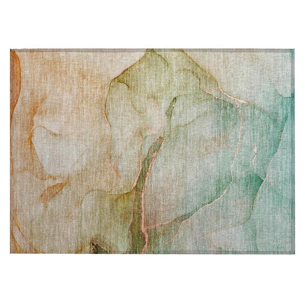 Teal 2 ft. x 3 ft. Abstract Indoor/Outdoor Area Rug price history on PriceWatchPro