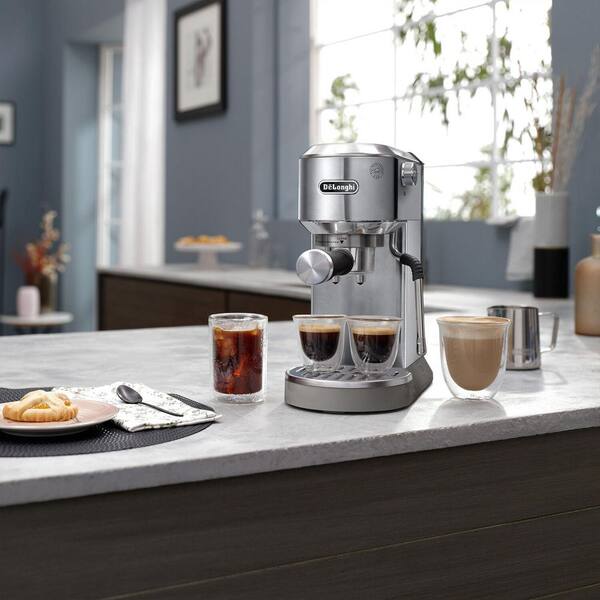 DeLonghi 2 Cup Stainless Steel Dedica Duo Espresso Machine EC890M