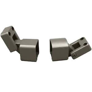 Contemporary Charcoal Gray Aluminum Textured Stair Bracket Kit