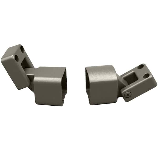 Pegatha Contemporary Charcoal Gray Aluminum Textured Stair Bracket Kit
