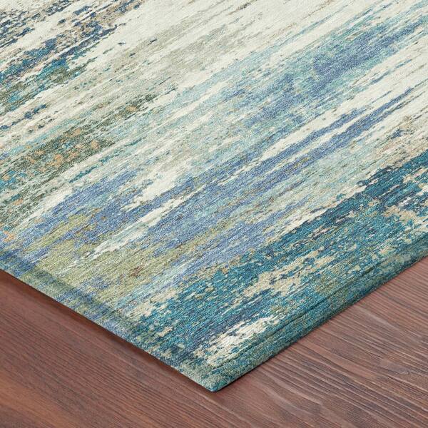 Chantille Machine Washable Indoor/Outdoor Abstract ACN2766 Blue 5 ft. x 7 ft. 6 in. Area Rug