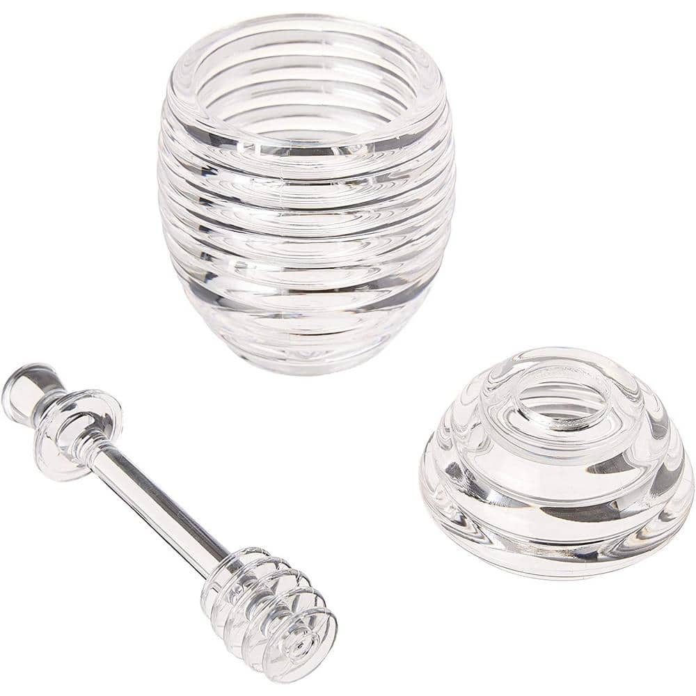 Clear Acrylic Honey Jar and Dipper Set
