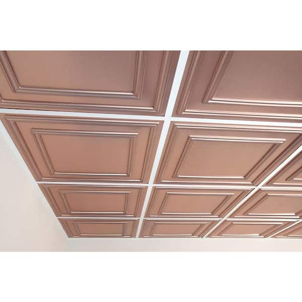 Cambridge Faux Copper 2 ft. x 2 ft. Lay-in or Glue-up Ceiling Panel (Case of 6)