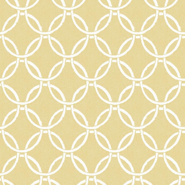 Chesapeake Quelala Yellow Ring Ogee Wallpaper