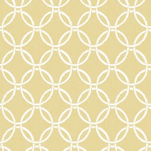 Quelala Yellow Ring Ogee Wallpaper Sample