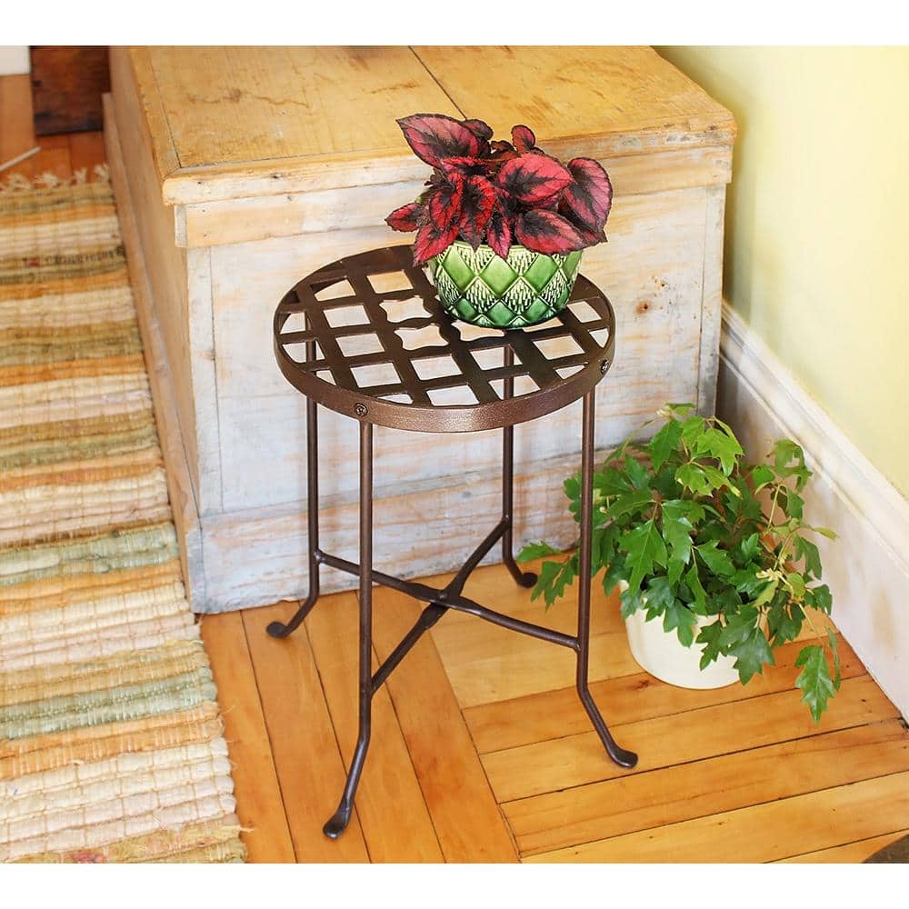 Medium Roman Bronze Wrought Iron Plant Stand