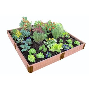 Two Inch Series 8 ft. x 8 ft. x 11 in. Classic Sienna Composite Raised Garden Bed Kit