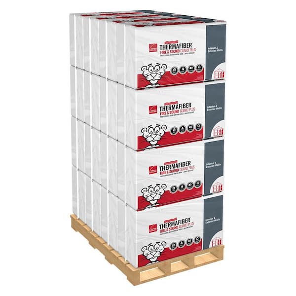 Owens Corning 23 in. x 47 in. R-21 Thermafiber Fire and Sound Guard Plus Mineral Wool Insulation Batt(16-Bags)