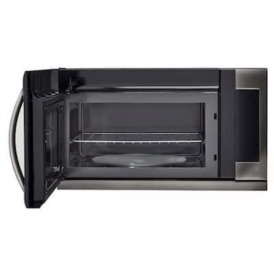 2.2 cu. ft. Over the Range Microwave in Black Stainless Steel with EasyClean, Sensor Cook and ExtendaVent