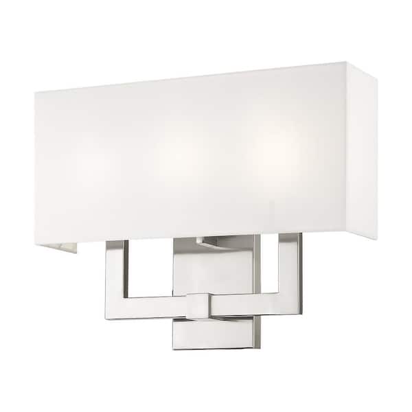 Hollborn 3 Light Brushed Nickel Wall Sconce