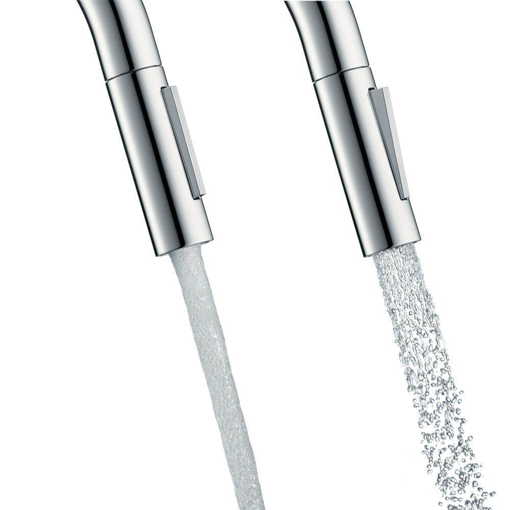 Chrome Pull-Down Single Handle Kitchen Faucet with Spray
