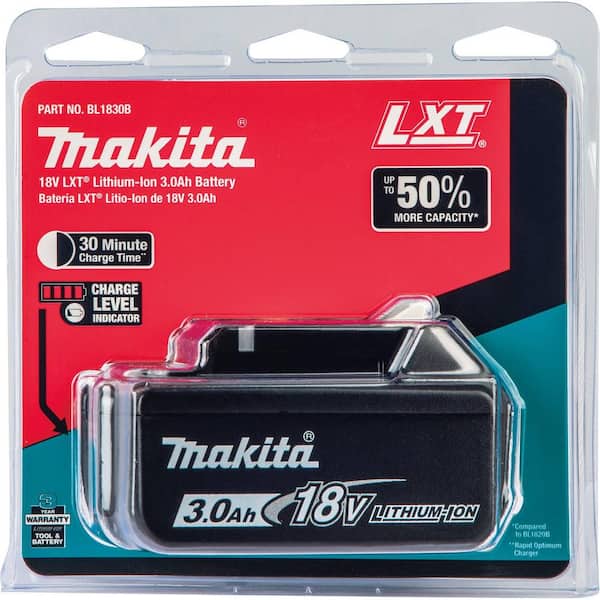 Makita BL1830B 18V LXT Lithium-Ion 3.0Ah Battery